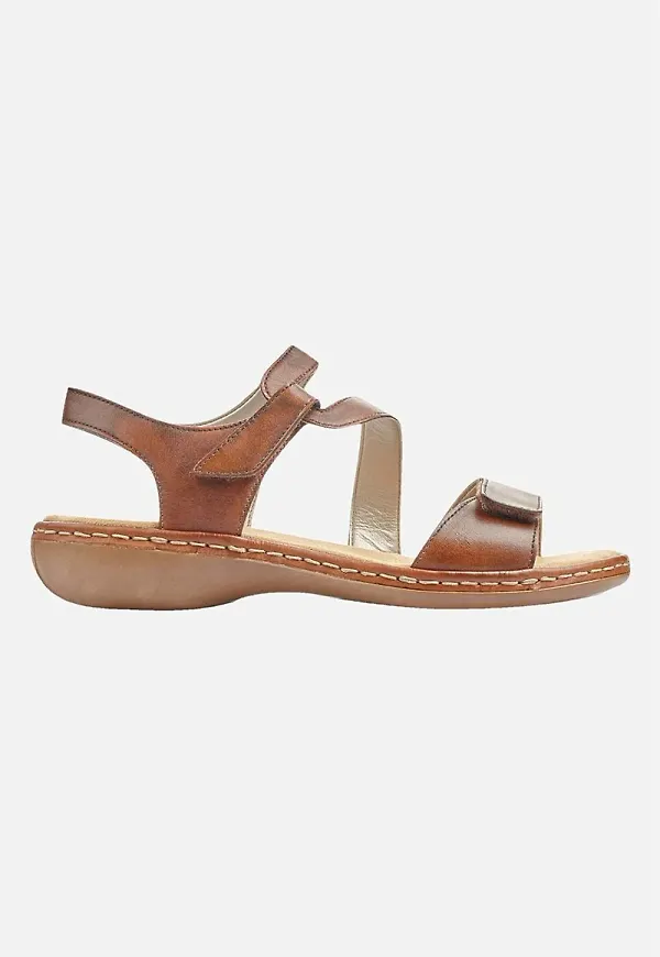 Skinnsandal med kardborrestängning