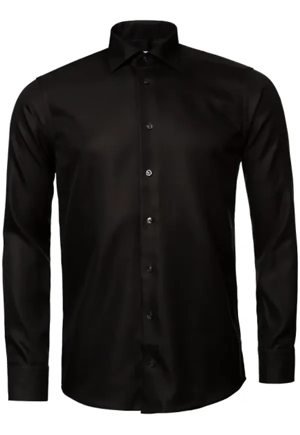 Skjorta I Texturerad Twill Slim Fit