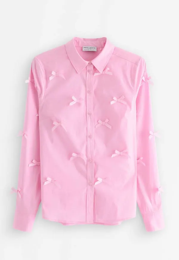Skjorta med rosetter i satin
