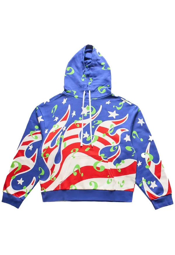 Sky High Farm Flame Blue hoodie - Blå