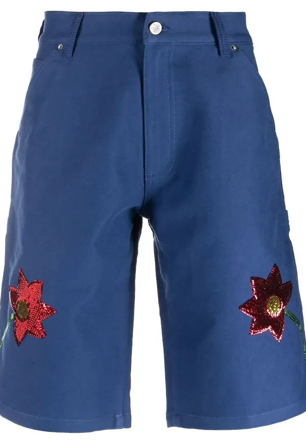 Sky High Farm paljettprydda shorts - Blå