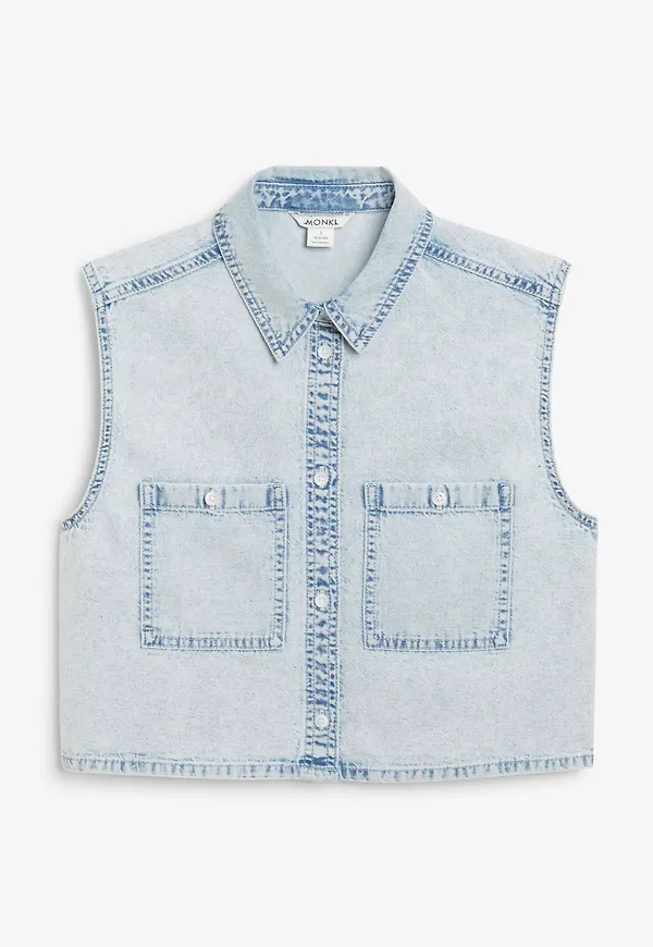 Sleeveless denim shirt - Blue
