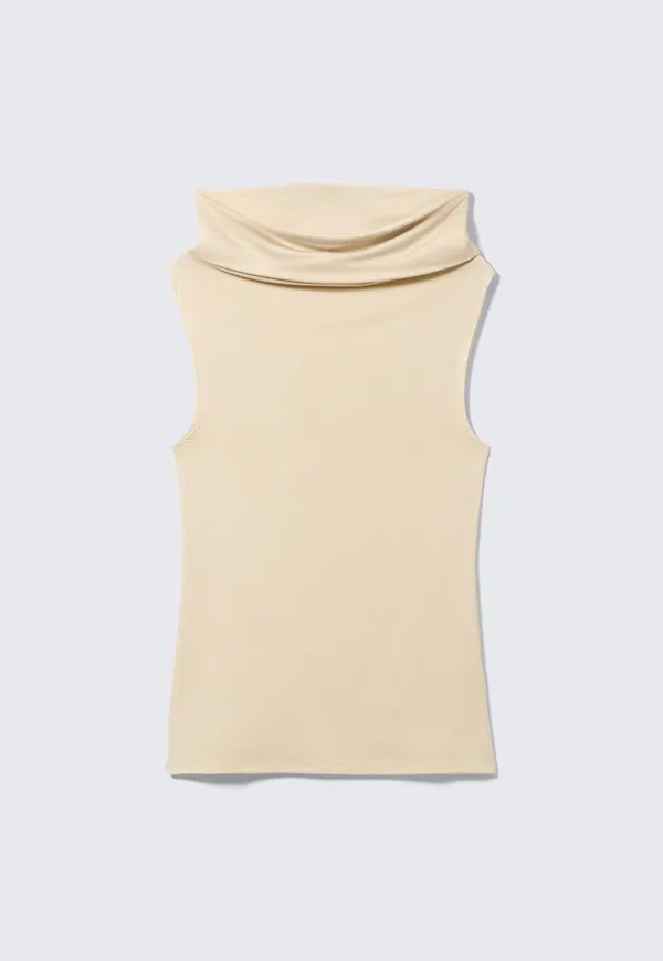 Sleeveless Funnel Neck Top