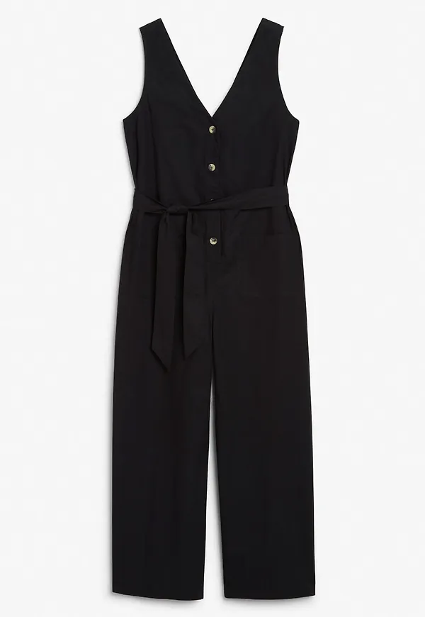 Sleeveless jumpsuit - Black