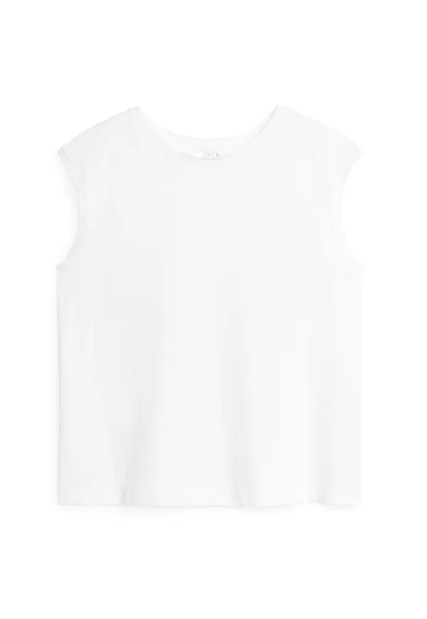 Sleeveless T-Shirt - White