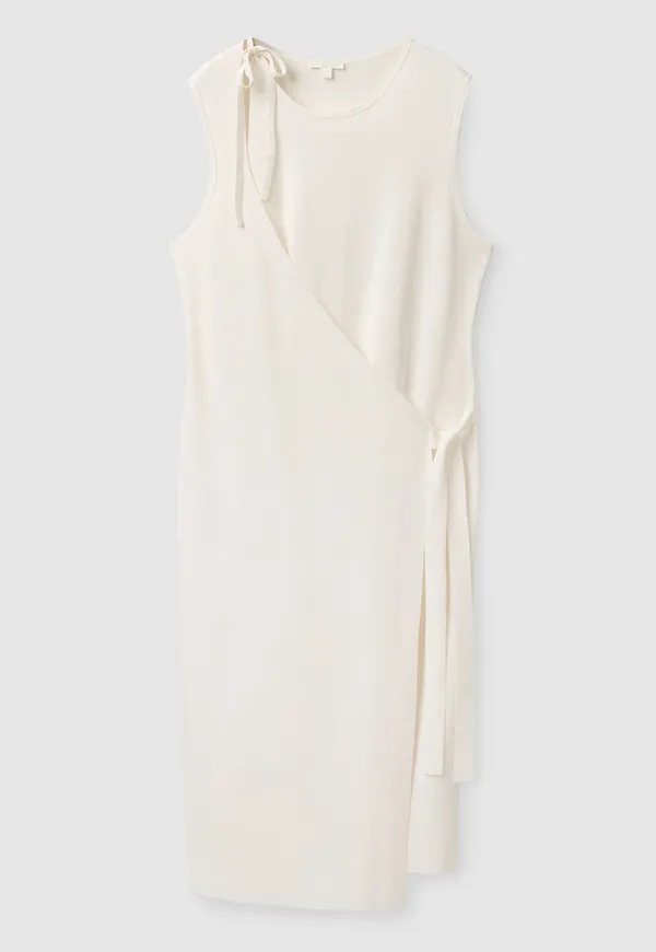 SLEEVELESS WRAP DRESS