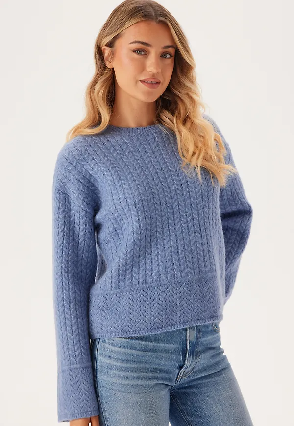 Slfalva Structure Ls Knit O-neck