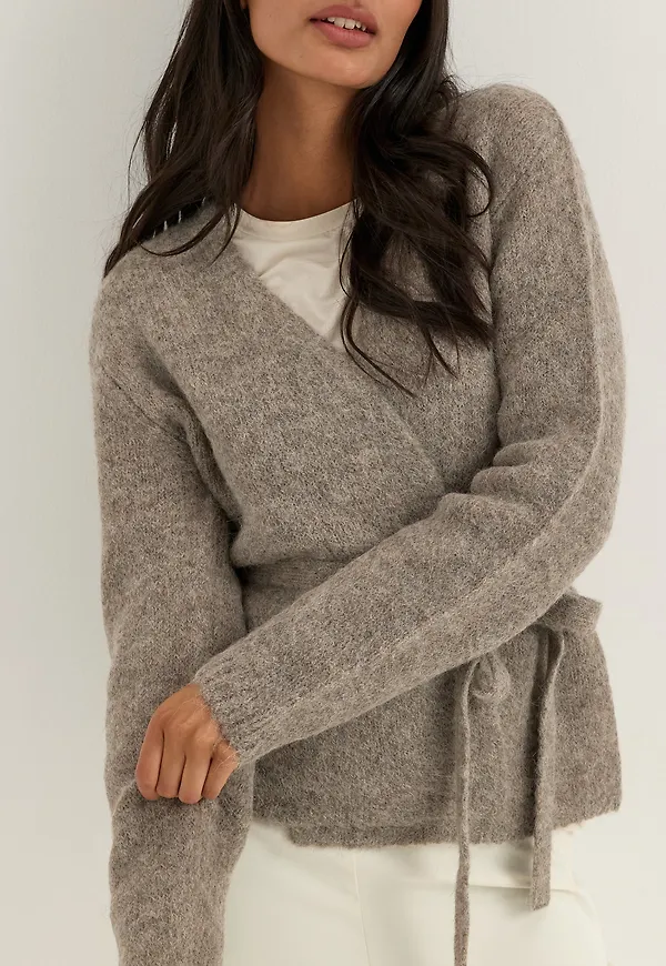 Slfgabriella Ls Knit Belt Cardigan