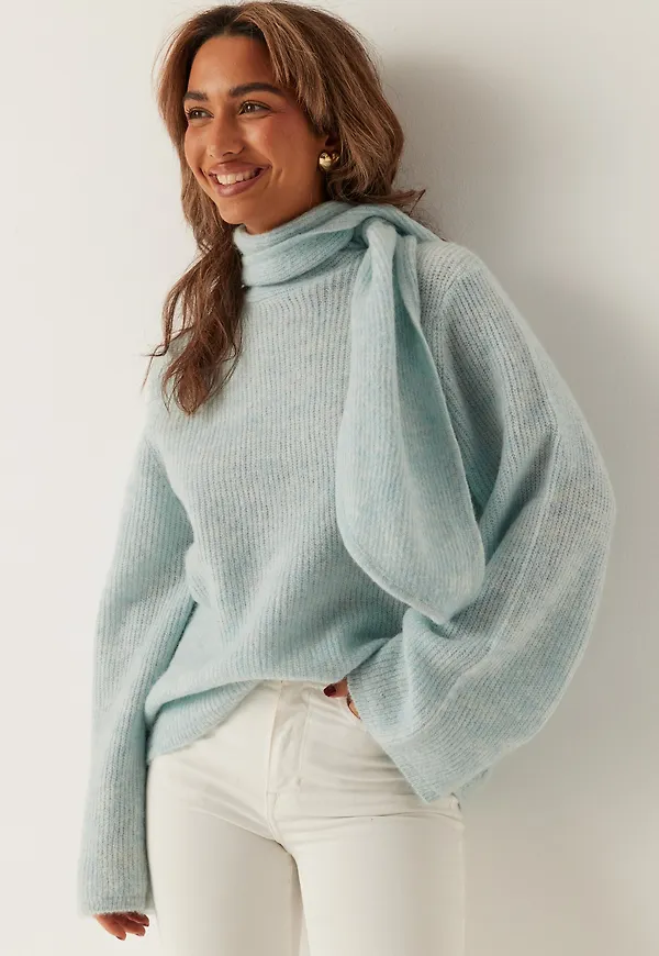 Slflulu Ls Bow Knit