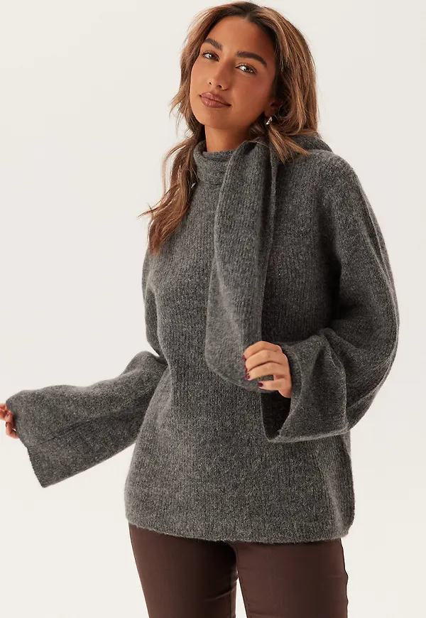 Slflulu Ls Bow Knit