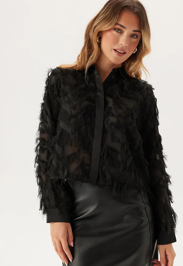 Slfmyline Ls Fluffy Cropped Sh