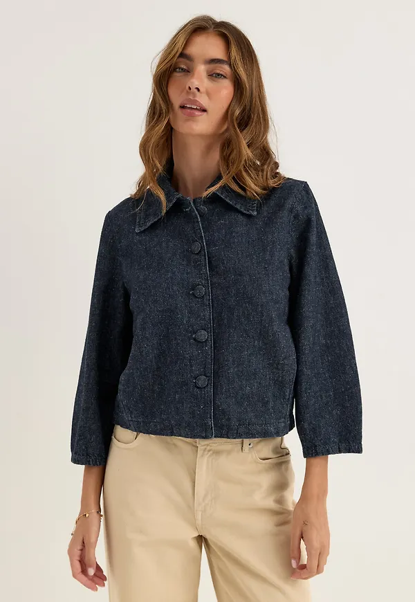Slfrelaxed Hanny 3/4 DENIM JACKET