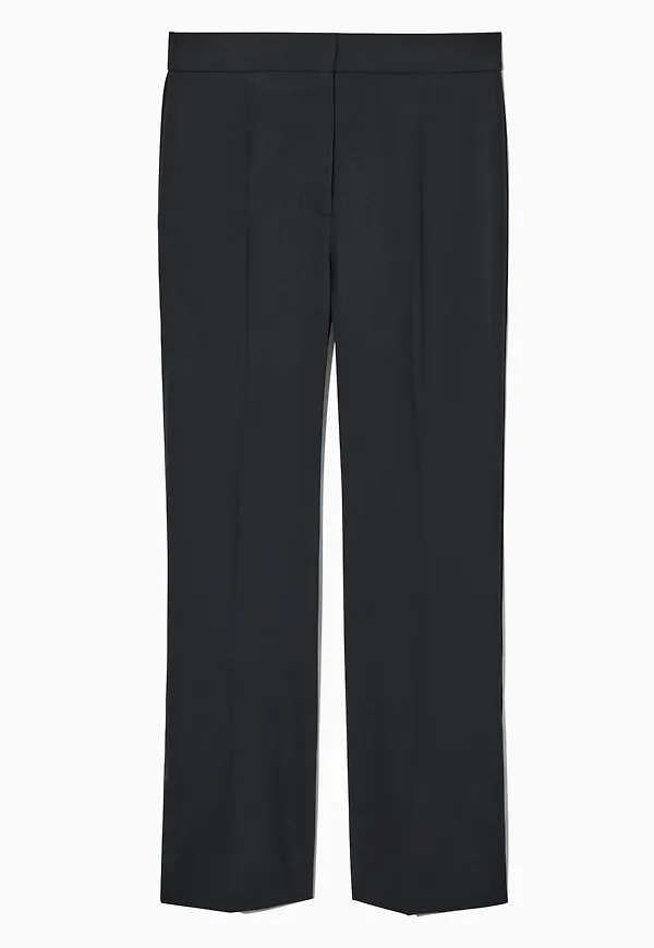 SLIM-FIT BOOTCUT WOOL TROUSERS