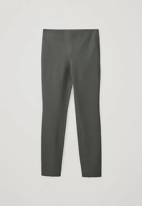 SLIM-FIT COTTON TROUSERS