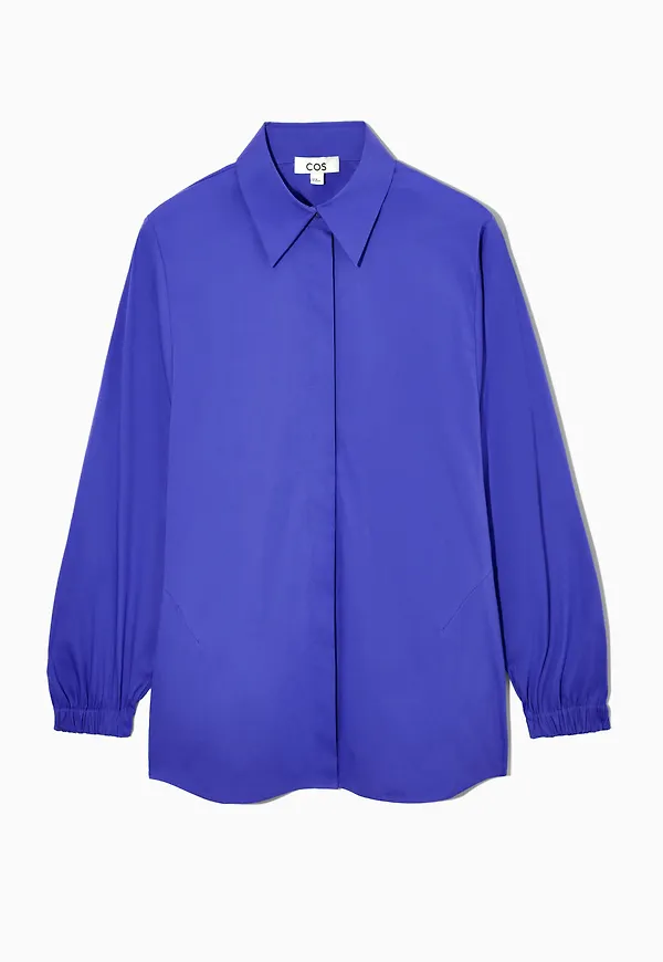 SLIM-FIT ELASTICATED-WAIST SHIRT