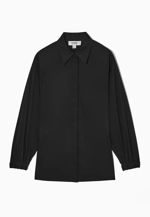 SLIM-FIT ELASTICATED-WAIST SHIRT