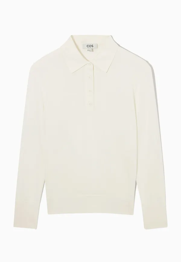 SLIM-FIT KNITTED SILK-BLEND POLO SHIRT