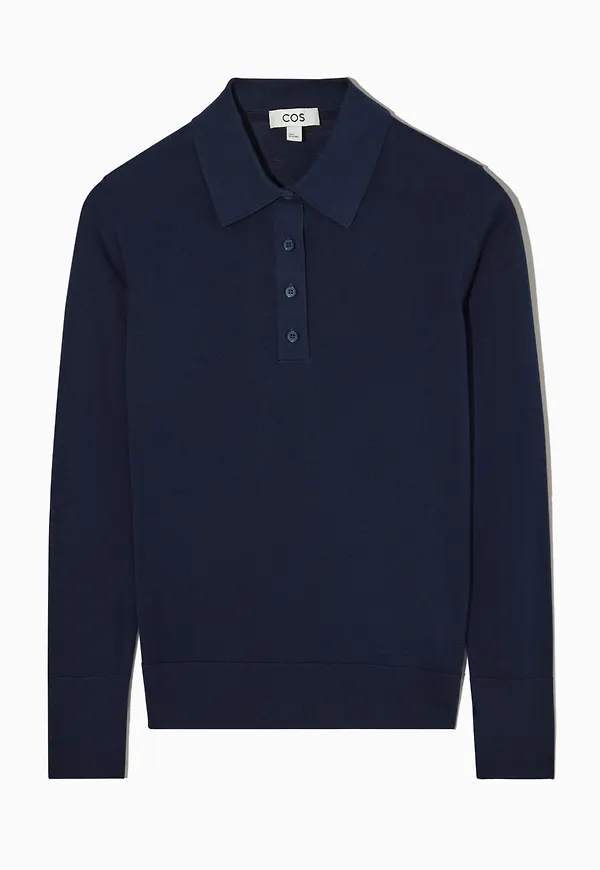 SLIM-FIT KNITTED SILK-BLEND POLO SHIRT