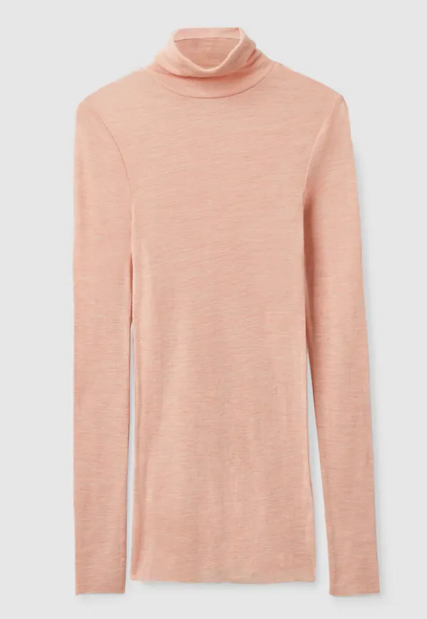 SLIM-FIT MERINO WOOL TURTLENECK TOP
