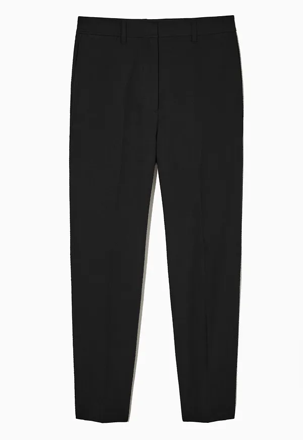 SLIM-LEG SEERSUCKER TROUSERS
