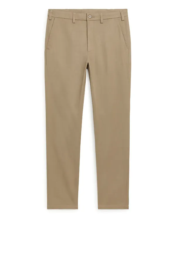 Slim Cotton Chinos - Beige