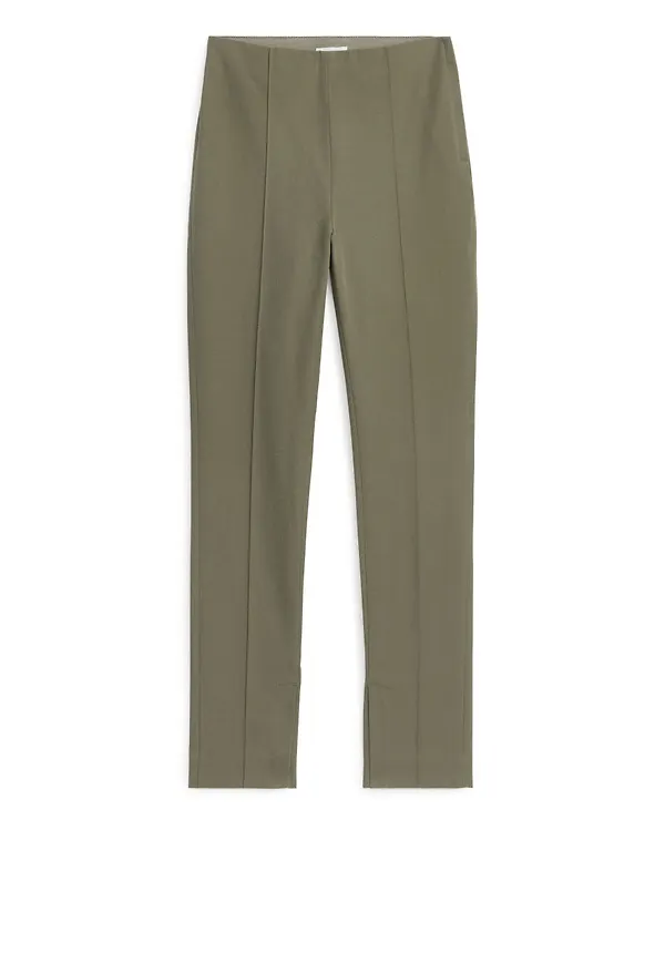Slim Cotton Stretch Trousers - Green