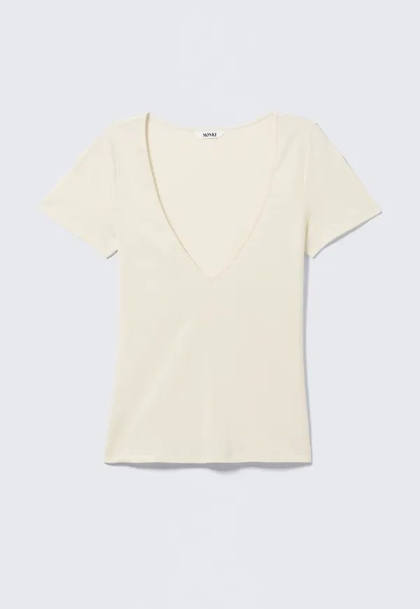 Slim Deep V-neck T-shirt