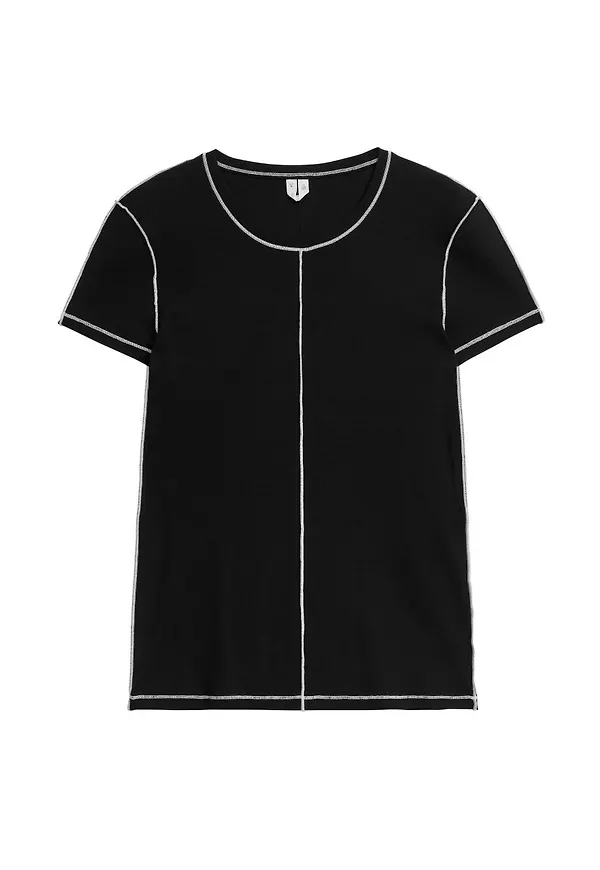 Slim Fit Cotton T-Shirt - Black