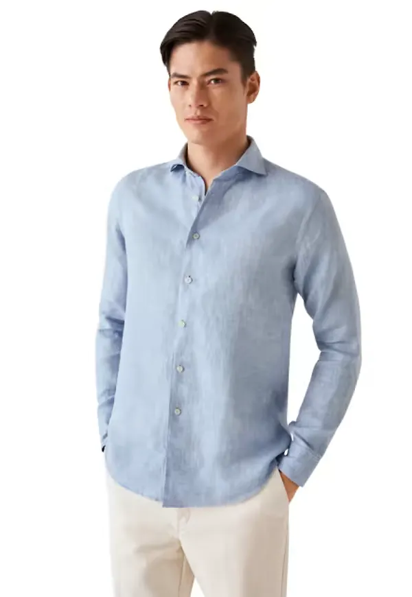 Slim Fit Linneskjorta