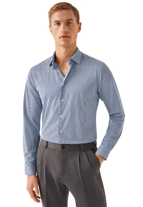 Slim Fit Skjorta I Fyrvägsstretch