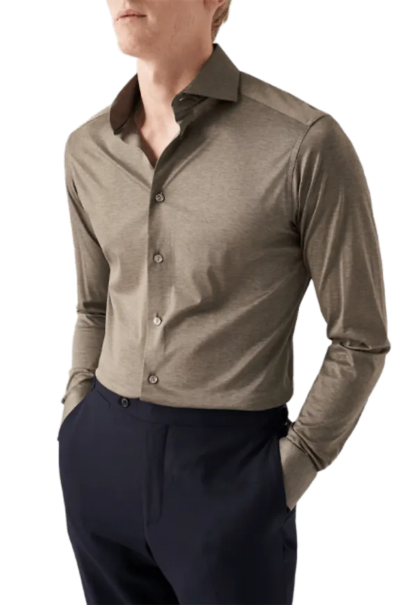 Slim Fit Skjorta I Jersey