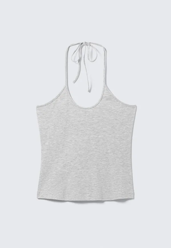 Slim Halterneck Cotton Top
