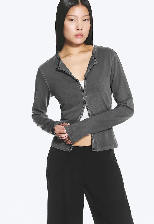 Slim jersey cardigan