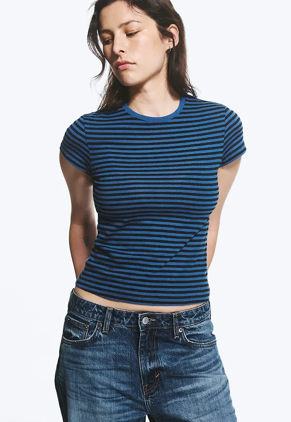 Slim Short-Sleeved Cotton T-shirt