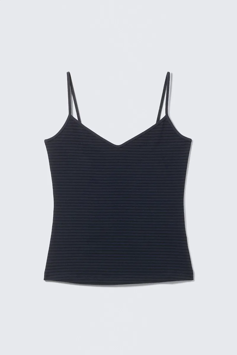 Slim V-neck Cotton Singlet