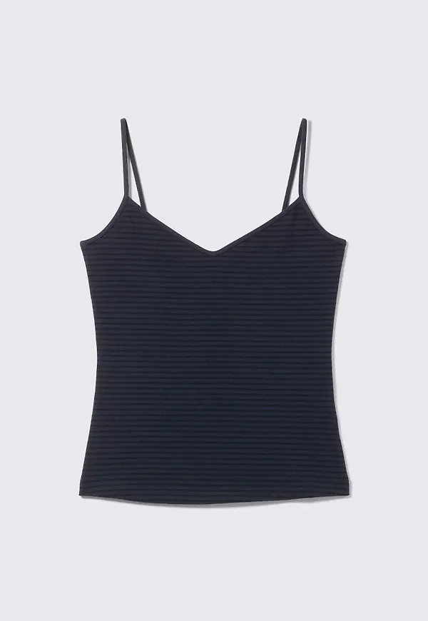 Slim V-neck Cotton Singlet