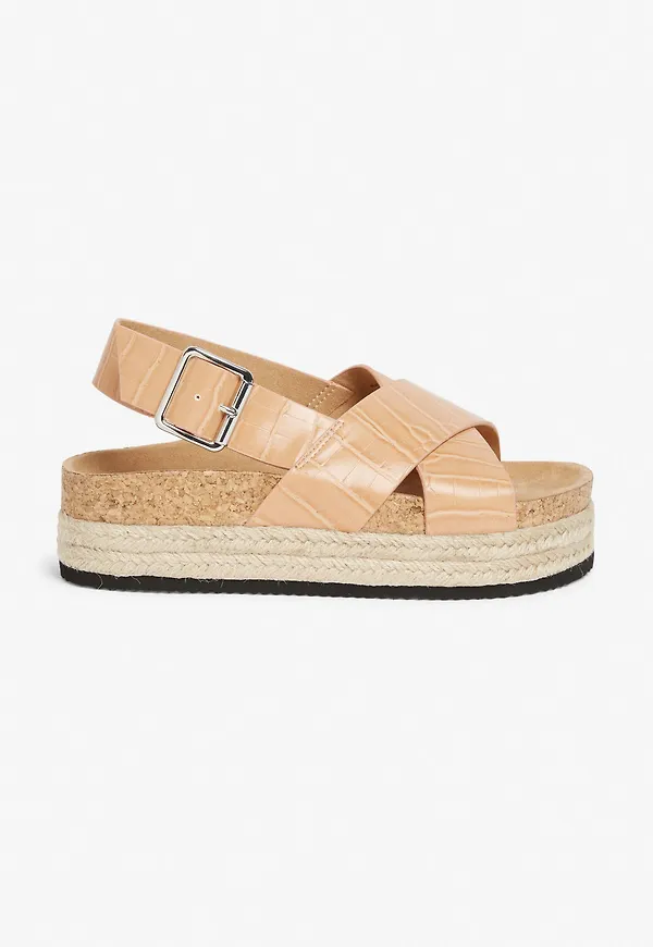 Slingback platform sandals - Orange