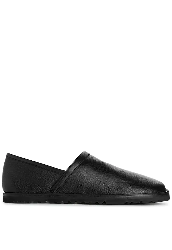 Slip-On Leather Shoes - Black