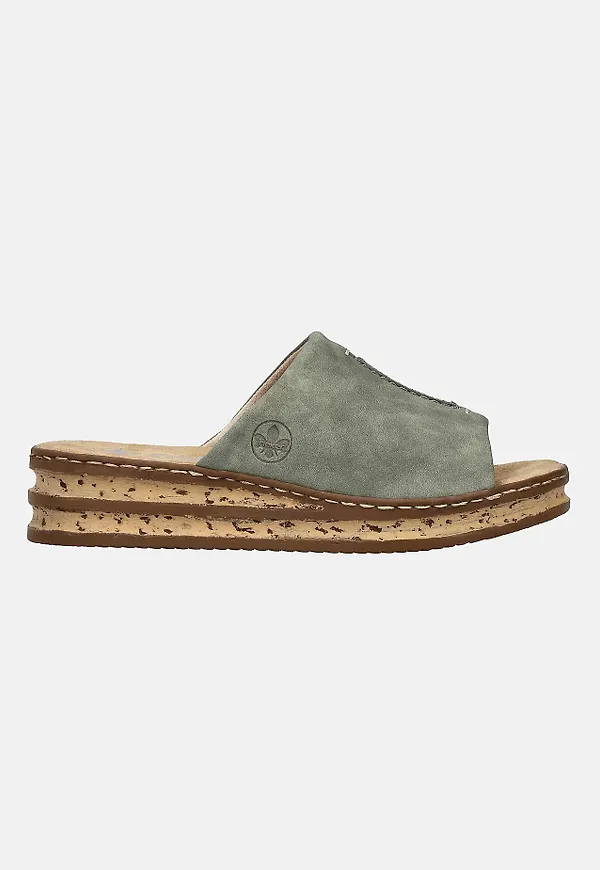 Slip-on sandal med en bred rem