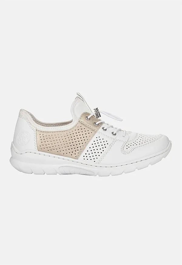 Slip-on sneaker med skimrande gulddetalj
