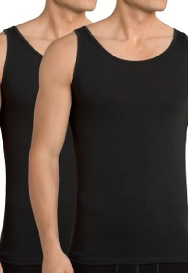 Sloggi 2P Men 24 7 Vest Svart bomull Small Herr