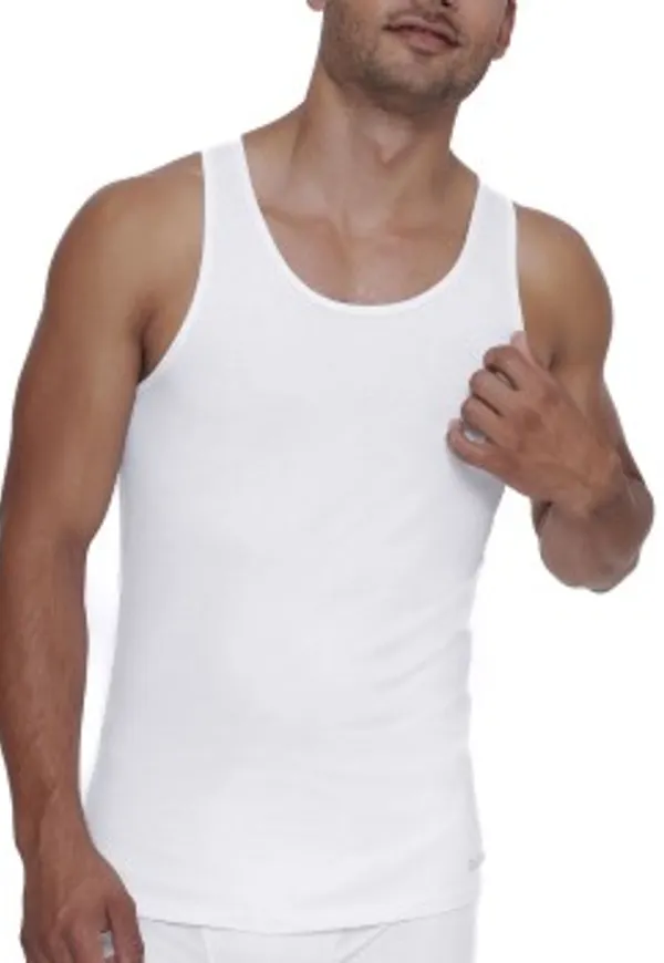 Sloggi 2P Men GO ABC 2 0 Tank Top Vit bomull Small Herr