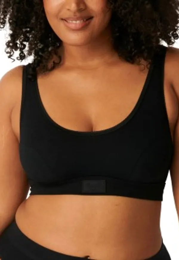 Sloggi BH Double Comfort Top Svart bomull 40 Dam