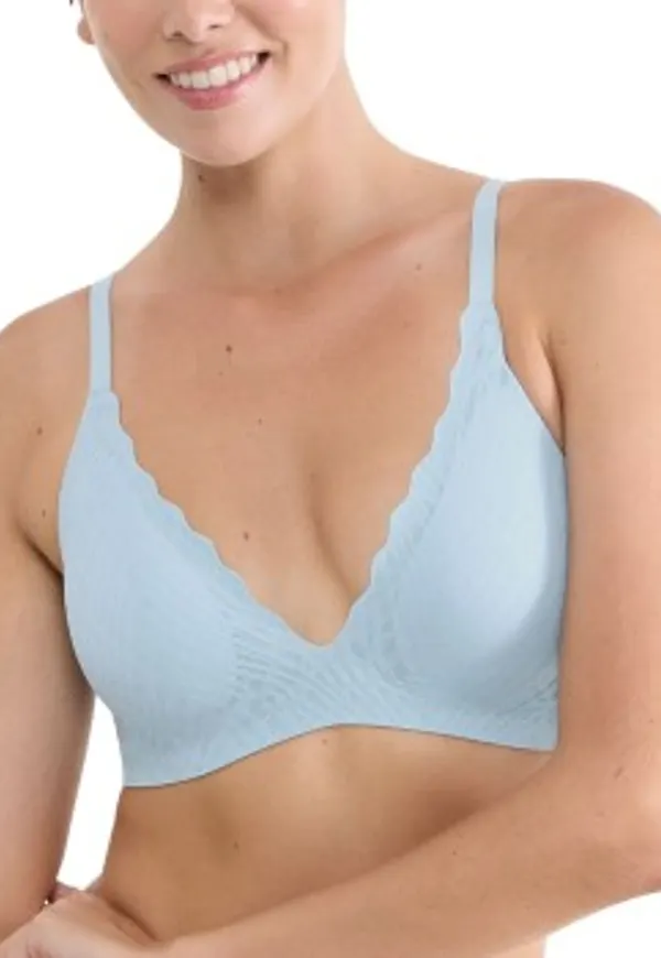Sloggi BH ZERO Feel Bliss Push-Up Bra Ljusblå L+ Dam