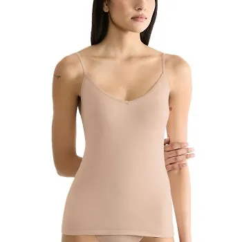 Sloggi GO Daily Cotton Spaghetti Top Beige bomull Small Dam