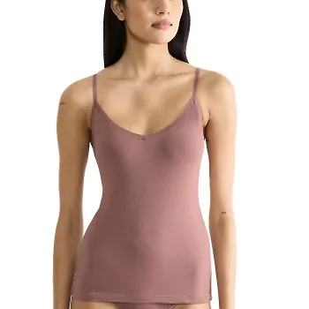 Sloggi GO Daily Cotton Spaghetti Top Brun bomull Small Dam