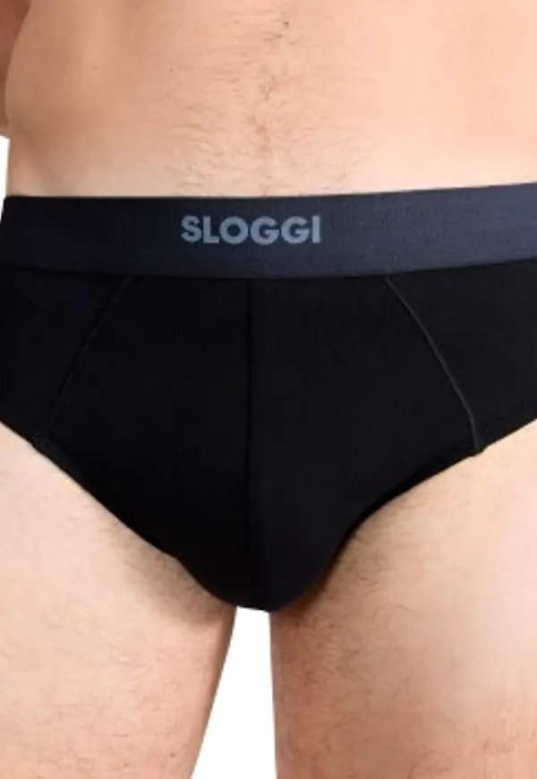 Sloggi Kalsonger 2P Men Ever Ease Brief Svart bomull Small Herr