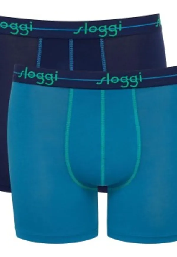 Sloggi Kalsonger 2P Men Start Short C2P Blå bomull XX-Large Herr