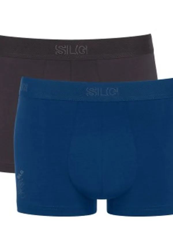Sloggi Kalsonger 2P SLG Base Trunk Svart/Blå bomull Small Herr