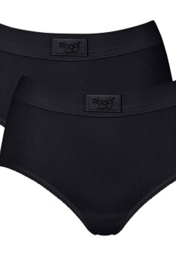 Sloggi Trosor 2P Double Comfort Maxi Multi Svart bomull 50 Dam